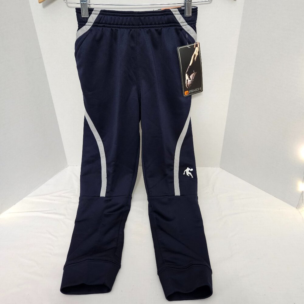 AND1 Athletic Pants Navy Blue  Child's Size Small 6-7 Joggers Pockets NWT